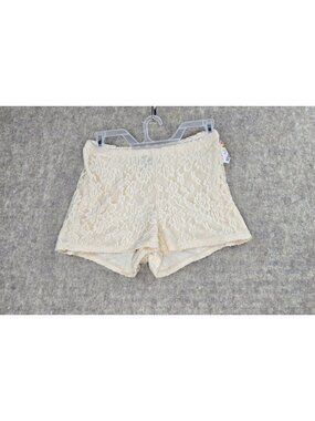Deb Womens Lace Ivory Shorts Medium Lined Nylon/Spandex Blend Elastic Waist